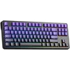 AULA Gasket F87 Pro Klaviatūra Juodas Violetinė GrayWoodV4 RGB