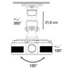 Techly lubų projektoriaus laikiklis 22cm 10kg baltas