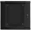 Lanberg Dviejų sekcijų prie sienos montuojama instaliacinė spintelė 19 colių 12u 600x600mm juoda