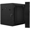 Lanberg Dviejų sekcijų prie sienos montuojama instaliacinė spintelė 19 colių 12u 600x600mm juoda