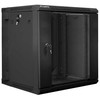 Lanberg Dviejų sekcijų prie sienos montuojama instaliacinė spintelė 19 colių 12u 600x600mm juoda