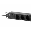 Lanberg Listwa zasilająca rack pdu 10 cali 1u 3x schuko 2m 16a juoda