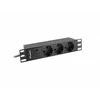Lanberg Listwa zasilająca rack pdu 10 cali 1u 3x schuko 2m 16a juoda