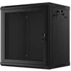 Pakabinama stelažo montavimo spinta 19" 12u 600x450 juodos Lanberg perforuotos durys (plokščia pakuotė)