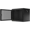 Pakabinama instaliacinė spintelė 19" 9u 600x450 juodos Lanberg perforuotos durys (plokščia pakuotė)