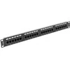 Lanberg Patch panel 24 port 1u kat.6 juoda