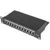 Patch panel lanberg ppf6-9012-b (1u; 10"; kat. 6; ftp; 12xrj-45)