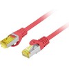 LANBERG Patchcord Cat.6A S/FTP LSZH CU 0.5m red