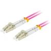 LANBERG šviesolaidinis laidas MM LC/UPC-LC/UPC dvipusis 5m LSZH om4 50/125 3.0mm violetinis