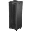 Lanberg 19 colių 47u 800x800 pastatoma rack spintelė su perforuotomis durelėmis, LCD, juoda (plokštos konstrukcijos)