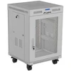 FREESTANDING 19" RACK CABINET 15U 600 × 600 Pilkas, PERFORATED DOOR, LCD, LANBERG (FLAT PACK)