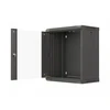 Lanberg szafa instalacyjna rack wisząca 19" 12u 540x350 juoda drzwi przeszklone (flat pack)