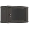 Lanberg szafa instalacyjna rack wisząca 19" 6u 540x350 juoda drzwi przeszklone (flat pack)