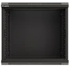 Lanberg 19" 9u 540x350 juoda prie sienos montuojama rack spintelė su stiklinėmis durelėmis (plokštos konstrukcijos)