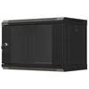 Lanberg szafa instalacyjna rack wisząca 19" 6u 540x350 juoda drzwi przeszklone (flat pack)