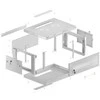 Lanberg 19" 4u 600x450 pilka sieninė rack spintelė su perforuotomis durelėmis (plokštos konstrukcijos)