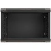 Lanberg szafa instalacyjna rack wisząca 19" 6u 540x350 juoda drzwi przeszklone (flat pack)