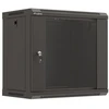 Lanberg szafa instalacyjna rack wisząca 19" 9u 540x350 juoda drzwi przeszklone (flat pack)