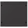 Lanberg szafa instalacyjna rack wisząca 19" 9u 540x350 juoda drzwi przeszklone (flat pack)