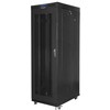 Lanberg 19 colių 42u 800x1200 juoda rack spintelė su perforuotomis durelėmis, LCD (plokštos konstrukcijos) v2