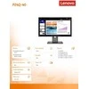 Monitorius Lenovo | ThinkVision P24q-40 | 23.8 " | IPS | 16:9 | 120 Hz | 4 ms | 2560 x 1440 pikselių | 300 cd/m² | HDMI jungtys quantity 1 | Raven Juodas | Garantija 36 mėn.