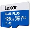 Mėlyna Lexar Micro SDXC Mėlyna Plus UHS-I C10 A2 U3 V30 128GB + adapter SD