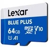Atminties kortelė Lexar Micro SDXC Mėlyna Plus UHS-I C10 A1 U1 V30 64GB + adapter SD