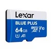 Atminties kortelė Lexar Micro SDXC Mėlyna Plus UHS-I C10 A1 U1 V30 64GB + adapter SD