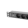 LANBERG PDU-03E-0200-IEC-BK PDU 10 1U 10A 3x 230v PL 2m Juodas