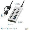 LogiLink 7xUSB-A/C šakotuvas su įjungimo/išjungimo jungikliu