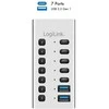 LogiLink 7xUSB-A/C šakotuvas su įjungimo/išjungimo jungikliu