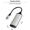 Adapteris USB LogiLink USB-C - RJ-45 Sidabrinė (UA0456)
