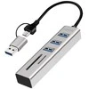 LogiLink Hub 3xusb3.0 su atminties kortelių skaitytuvu pamięci