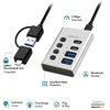 LogiLink Hub 4xusb3.2 gen1 su przełącznikiem on/off