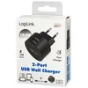 Logilink USB lizdo adapteris 2 prievadų, 10,5 W, greitas įkrovimas, juodas