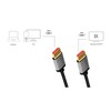 LOGILINK CHA0106 HDMI cable A/M to A/M 8K/60Hz alu juodas/pilkas 3m