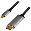 LogiLink Usb-c į dp laidas, 4k 60hz aliuminio 1,8m