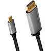 LogiLink Usb-c į dp laidas, 4k 60hz aliuminio 1,8m