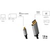 LogiLink Usb-c į dp laidas, 4k 60hz aliuminio 1,8m