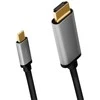 LogiLink USB-c į hdmi laidas, 4k 60hz aliuminio 1,8m