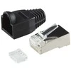 LogiLink Wtyki rj45 cat.6 100szt. ekranowane su osłoną, juoda