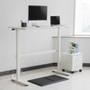 Maclean Ergo Office ER-401W rašomasis stalas, rankinis aukščio reguliavimas, baltas