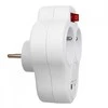 Gniazdko „Maclean“ maitinimo lizdas, 2 lizdų skirstytuvas su USB A/C 2.4A, E tipo, 2x16A, MCE336 E