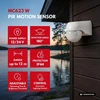 Judesio jutiklis PIR 12-24V Maclean, infraraudonųjų spindulių, IP44, baltas, veikimo nuotolis 12 m, maks. apkrova 60/120W, MCE623 W