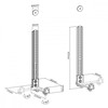 Laikiklis Maclean MC-914 Universal Soundbar Mount garsiakalbio laikiklio tvirtinimas prie televizoriaus iki 15 kg VESA, taupantis erdvę