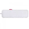 „Maclean“ maitinimo laidas, ilgintuvas, 2 lizdai + 3xUSB, 110-240V AC 50/60Hz, 2.1A max 2500W, 1.5m, baltas, MCE387 W