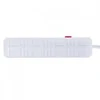 „Maclean“ maitinimo laidas, 4 lizdų prailginimo laidas + 3xUSB, 110–240 V AC 50/60 Hz, 2,1 A maks. 2500 W, 1,5 m, baltas, MCE392 W