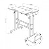 Mobilne „Maclean“ mobilus nešiojamojo kompiuterio stalas, juodas, 80x60cm, maks. 50kg, reguliuojamas aukštis 67-115cm, MC-124B