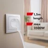 Listwa „Maclean“ maitinimo laidas, 4 lizdų + USB, su jungikliais, 250 V kintamoji srovė / 10 A, 1,5 m, baltas, MCE508 W