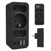 Maclean Skirstytuvas 3 lizdams mce248 f/b 2xusb-a 2xusb-c juodas